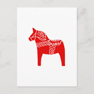 Red Dala Horse Postkarte
