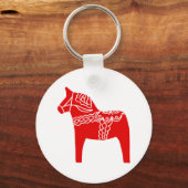 Red Dala Horse Schlüsselanhänger (Vorderseite)