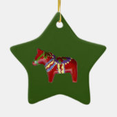 Red Dala Horse # ! Star Ornament (Hinten)