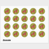 Red Dala Horse Sticker (Blatt)