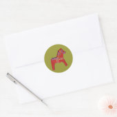 Red Dala Horse Sticker (Umschlag)