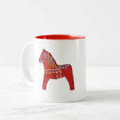 Red Dala Horse Tasse (Vorderseite Links)
