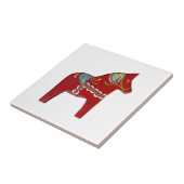 Red Dala Horse Tile Fliese (Seite)