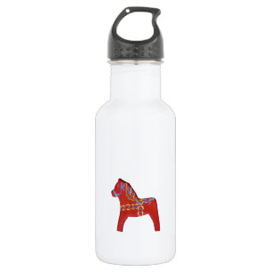 Red Dala Horse Trinkflasche