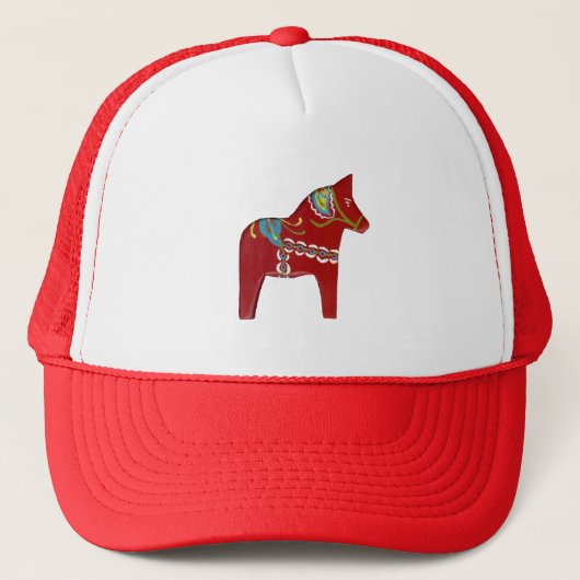 Red Dala Horse Truckerkappe (Vorderseite)