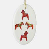 Red Dala Horses Ornament (Rechts)