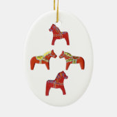 Red Dala Horses Ornament (Hinten)