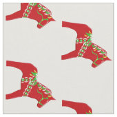 Red Dala Horses Stoff (Nahaufnahme)