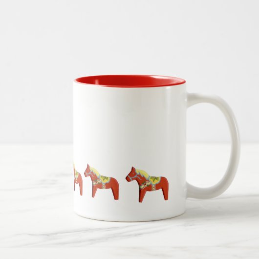 Red Dala Horses Tasse (Rechts)