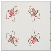 Red Dala Horses Zeichnungen Stoff (Muster)