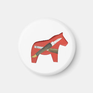 Red Dala Magnet