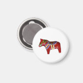 Red Dala Magnet (Vorderseite/Rückseite)