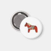 Red Dala Magnet (Vorderseite/Rückseite)
