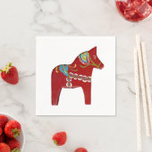 Red Dala Pferde Papierservietten (Beispiel)