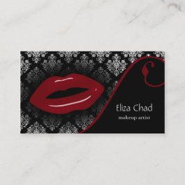 Red Damask Beauty Business Cards Visitenkarte