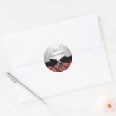 Red Damask & Bow Quinceanera Sticker (Umschlag)