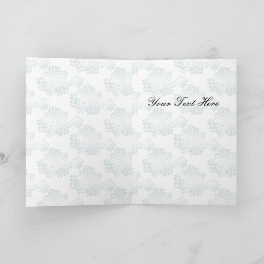 Red Damask Business Danke Cards (Innenseite)