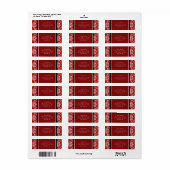 Red Damask Christmas Address Labels (Vorne)