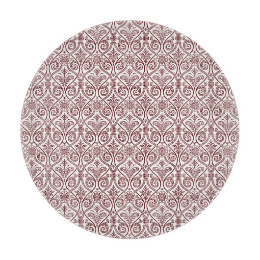 Red Damask Cutting Board Schneidebrett (Vorderseite)