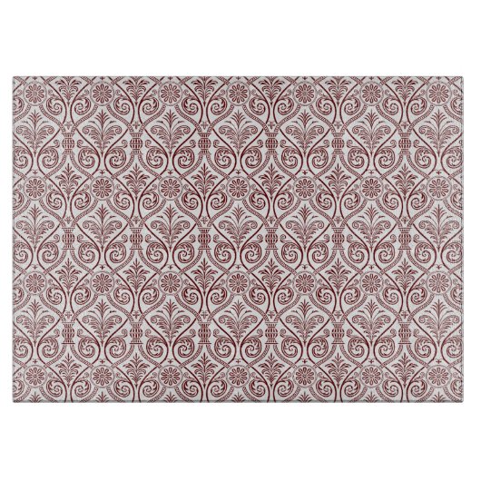 Red Damask Cutting Board Schneidebrett (Vorderseite)