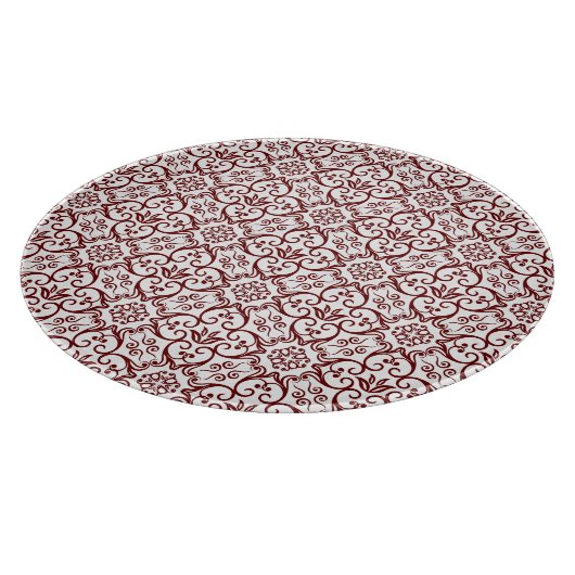 Red Damask Cutting Board Schneidebrett (Ecke)