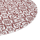 Red Damask Cutting Board Schneidebrett (Ecke)