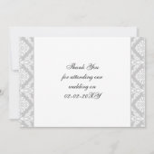 Red Damask DankeYouCards Einladung (Rückseite)