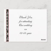 Red Damask DankeYouCards Postkarte (Rückseite)