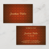 Red Damask Elegante Calligrafy Name Template Visitenkarte (Vorne/Hinten)