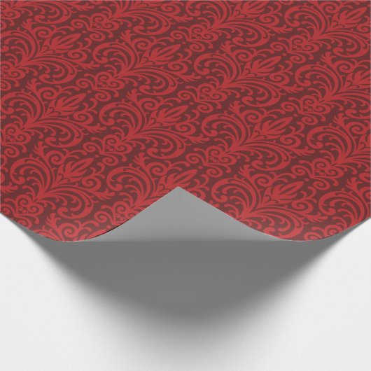 Red Damask Geschenkpapier (Ecke)