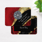 Red Damask, Gold Gastgeschenk Hochzeit danke (Schreibtisch)