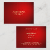 Red Damask Gold Text Elegante Berufliche Vorlage Visitenkarte (Vorne/Hinten)