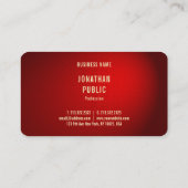 Red Damask Gold Text Template elegant Beruflich Visitenkarte (Rückseite)