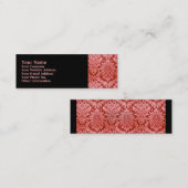 RED DAMASK MINI VISITENKARTE (Vorne/Hinten)