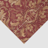 Red Damask mit Gold-Muster-Decoupage Seidenpapier (Ausschnitt)