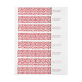 Red Damask Pattern Abschluss (Bogen)