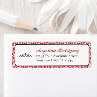 Red Damask Pattern Abschluss