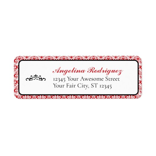 Red Damask Pattern Abschluss (Vorne)