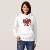 Red Damask Polnischer Adler Hoodie (Vorne ganz)