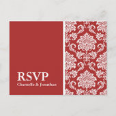 Red Damask UAWG Postkarte (Vorderseite)