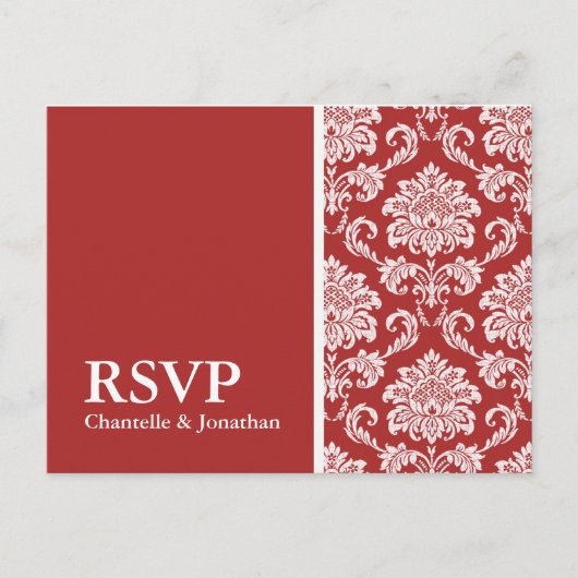 Red Damask UAWG Postkarte (Vorderseite)