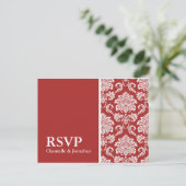 Red Damask UAWG Postkarte (Stehend Vorderseite)