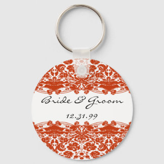 Red Damask Wedding Schlüsselanhänger