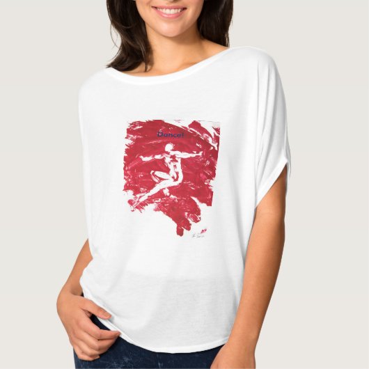 Red Dancer Monoprint Shirt (Vorderseite)