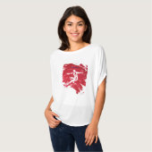 Red Dancer Monoprint Shirt (Vorderseite Vollansicht)