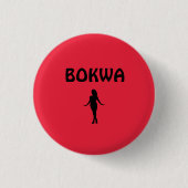 Red Dancer Silhouette Bokwa Button (Vorderseite)