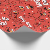 Red Dancing Elmo Pattern Geschenkpapier (Ecke)
