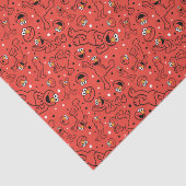Red Dancing Elmo Pattern Seidenpapier (Ausschnitt)