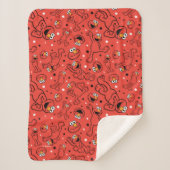 Red Dancing Elmo Pattern Sherpadecke (Vorderseite)