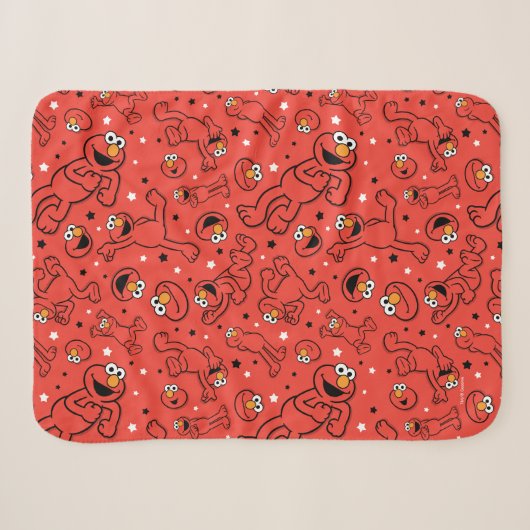 Red Dancing Elmo Pattern Sherpadecke (Vorderseite (Horizontal))